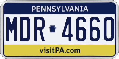 PA license plate MDR4660