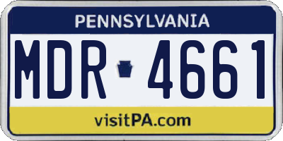 PA license plate MDR4661