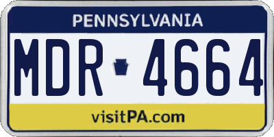 PA license plate MDR4664