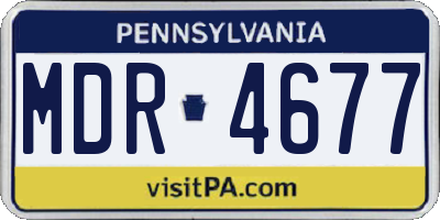 PA license plate MDR4677