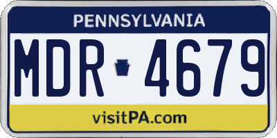 PA license plate MDR4679
