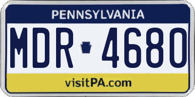 PA license plate MDR4680