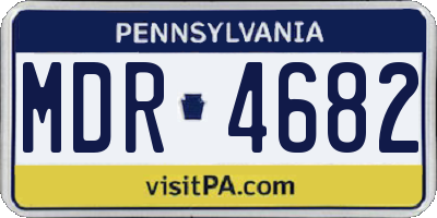 PA license plate MDR4682