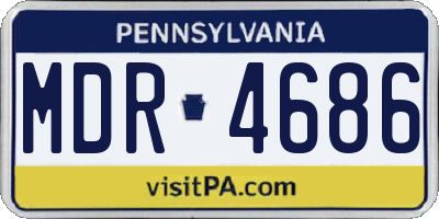 PA license plate MDR4686