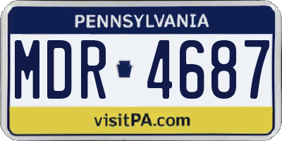 PA license plate MDR4687