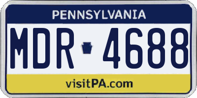 PA license plate MDR4688