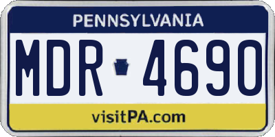 PA license plate MDR4690