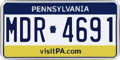 PA license plate MDR4691