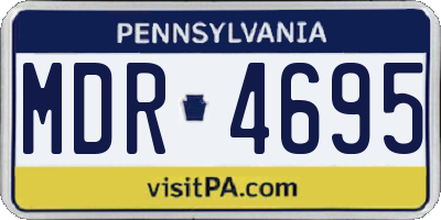 PA license plate MDR4695