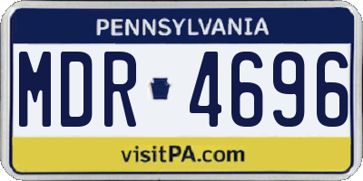 PA license plate MDR4696