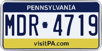 PA license plate MDR4719