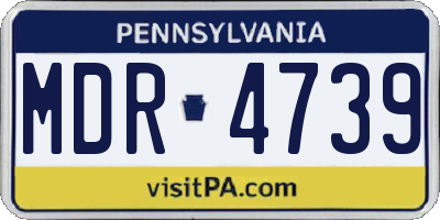 PA license plate MDR4739