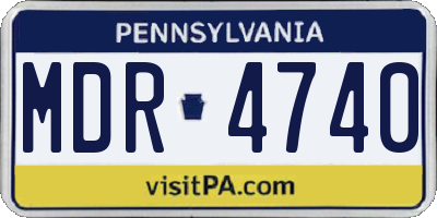 PA license plate MDR4740