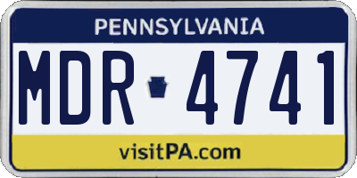 PA license plate MDR4741