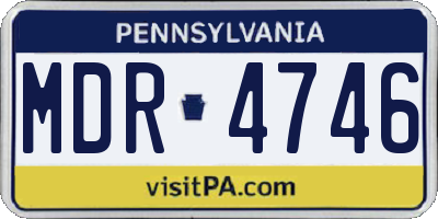 PA license plate MDR4746