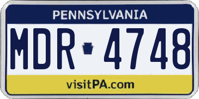 PA license plate MDR4748