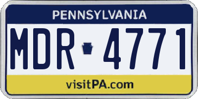 PA license plate MDR4771