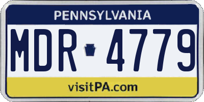 PA license plate MDR4779