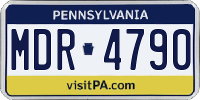 PA license plate MDR4790