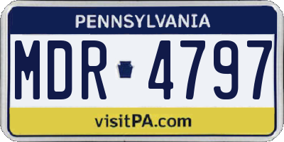 PA license plate MDR4797