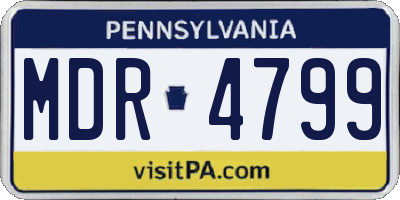 PA license plate MDR4799