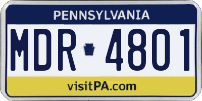PA license plate MDR4801