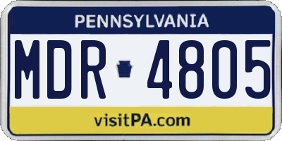 PA license plate MDR4805