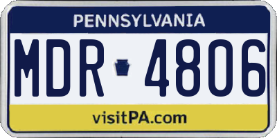 PA license plate MDR4806