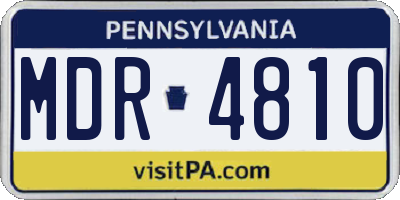 PA license plate MDR4810