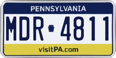 PA license plate MDR4811
