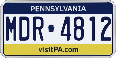 PA license plate MDR4812
