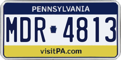 PA license plate MDR4813