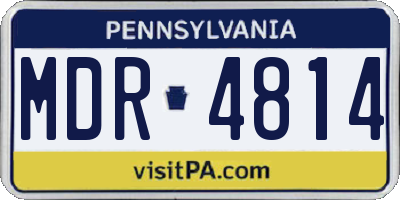 PA license plate MDR4814