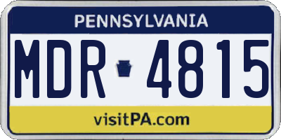 PA license plate MDR4815