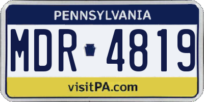 PA license plate MDR4819