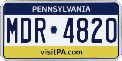PA license plate MDR4820