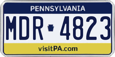 PA license plate MDR4823