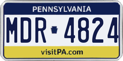 PA license plate MDR4824