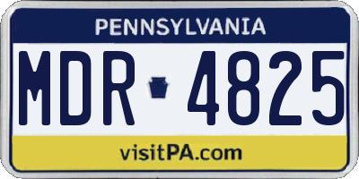 PA license plate MDR4825