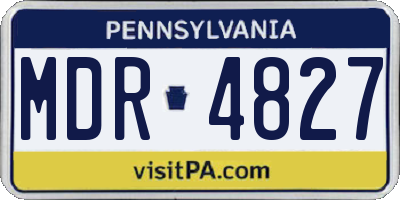 PA license plate MDR4827