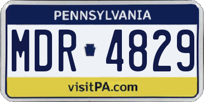 PA license plate MDR4829
