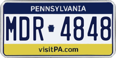 PA license plate MDR4848