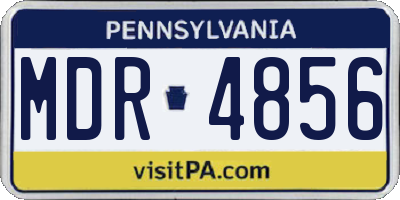 PA license plate MDR4856