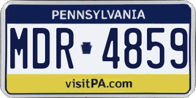 PA license plate MDR4859