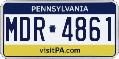 PA license plate MDR4861