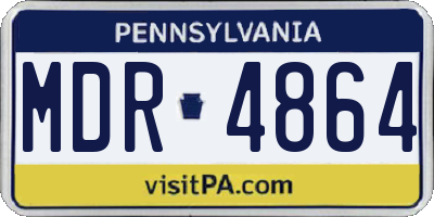 PA license plate MDR4864
