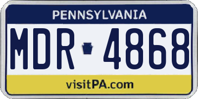 PA license plate MDR4868