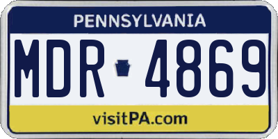 PA license plate MDR4869