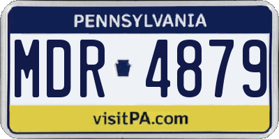 PA license plate MDR4879