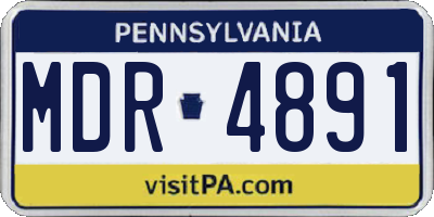 PA license plate MDR4891